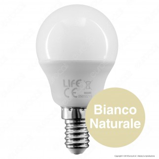 Life Lampadina LED E14 6W MiniGlobo P45 - mod. 39.920261N