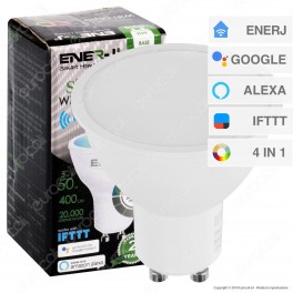 Ener-J Lampadina LED Smart Wi-Fi GU10 5W Faretto Spotlight RGB+W 4in1