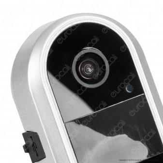 Ener-J Videocitofono Slim Wi-Fi IP54 con Funzioni di Sorveglianza HD