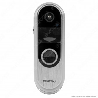 Ener-J Videocitofono Slim Wi-Fi IP54 con Funzioni di Sorveglianza HD