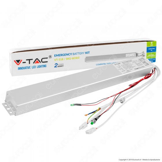 V-Tac Kit di Emergenza per Pannelli LED da 29W a 45W - SKU 60303