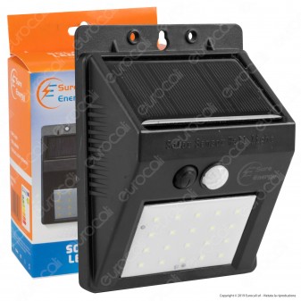 Sure Energy Lampada LED per Esterno IP44 con Pannello Solare e