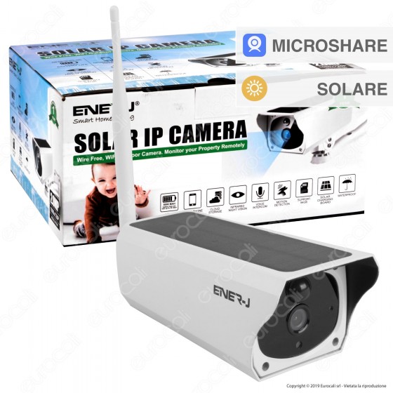 Ener-J Solar IP Camera Wi-Fi Telecamera di Sorveglianza a Batteria Ener-J Solar IP Camera Wi-Fi Telecamera di Sorveglianza a Batteria