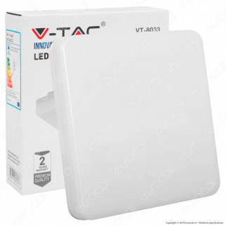 V-Tac VT-8033SQ Plafoniera LED 15W Forma Quadrata Colore Bianco - SKU