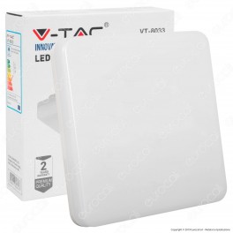 V-Tac VT-8033SQ Plafoniera LED 15W Forma Quadrata Colore Bianco - SKU