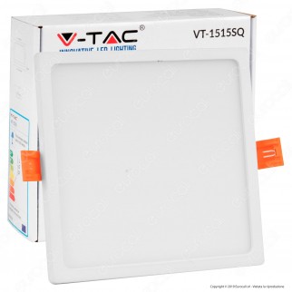 V-Tac VT-1515 SQ Pannello LED Quadrato 15W SMD da Incasso con Driver