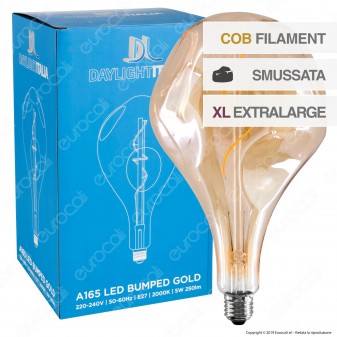 Daylight Lampadina E27 Filamento LED a Spirale 5W Bulb A165 Effetto