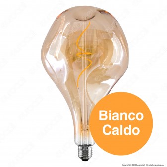 Daylight Lampadina E27 Filamento LED a Spirale 5W Bulb A165 Effetto
