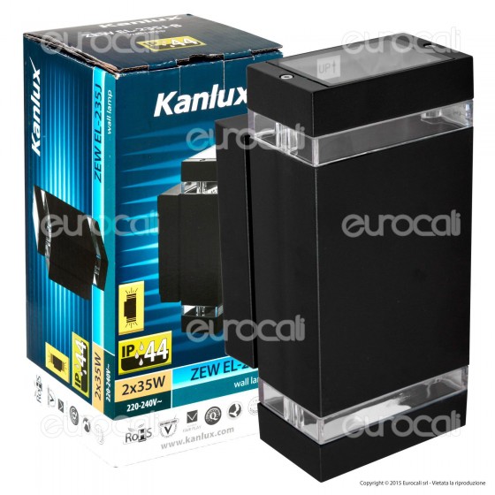 Kanlux ZEW EL-235J-B Portalampada Wall Light da Muro per Lampadine Kanlux ZEW EL-235J-B Portalampada Wall Light da Muro per Lampadine