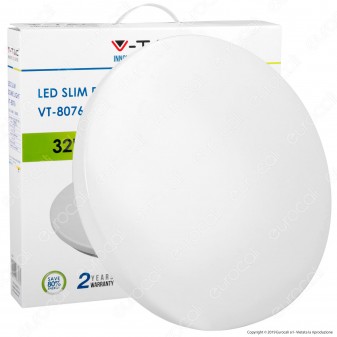 V-Tac VT-8076 Plafoniera LED 32W Forma Rotonda Colore Bianco - SKU