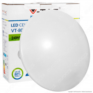 V-Tac VT-8032RD Plafoniera LED 24W Forma Circolare Colore Bianco -