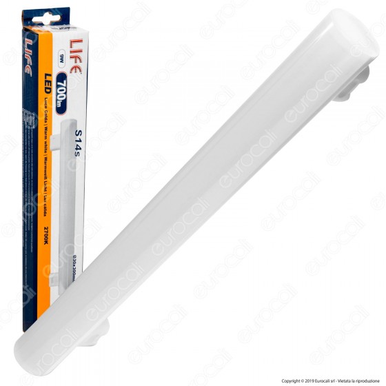 Life Lampadina LED S14s 9W Tubolare Attacco Doppio 300mm - mod. Life Lampadina LED S14s 9W Tubolare Attacco Doppio 300mm - mod.