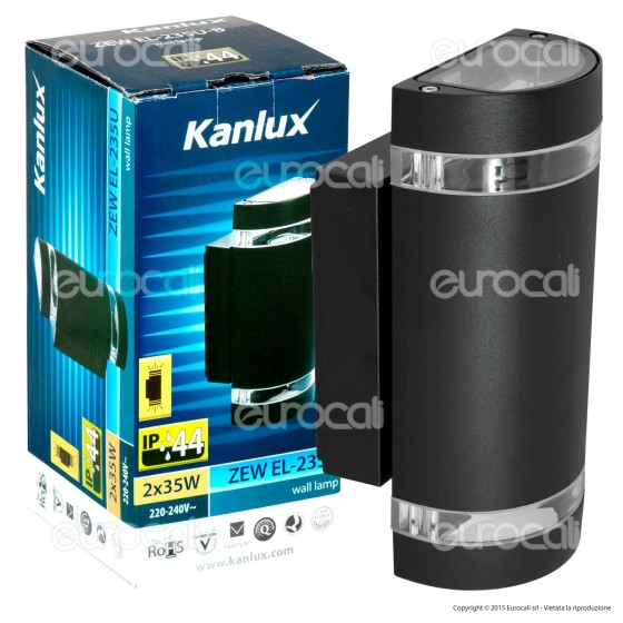 Kanlux ZEW EL-235U-B Portalampada Wall Light da Muro per Lampadine Kanlux ZEW EL-235U-B Portalampada Wall Light da Muro per Lampadine