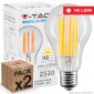 2 Lampadine LED V-Tac VT-2328 E27 18W Bulb A67 Filament - Pack Risparmio [TERMINATO]
