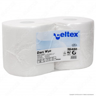 Celtex Dart Wipe Rotoli di Carta Industriali 1600 Strappi - 2 Bobine