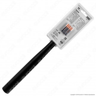 CFG EL011 Torcia LED Defender 3W in Alluminio Nero IPX4 con 3