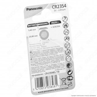 Panasonic Lithium CR2354 / 5BP al Litio Pila 3V - Blister 1 Batteria
