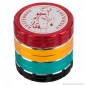 Immagine 2 - Grinder Tritatabacco in Metallo Amsterdam 4 Parti Colorazione Rasta