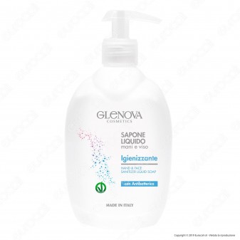 Glenova Cosmetics Sapone Liquido Mani e Viso Igienizzante con