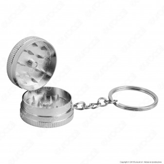 Champ High Grinder Tritatabacco in Metallo 2 Parti con Portachiavi