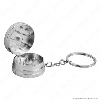 Champ High Grinder Tritatabacco in Metallo 2 Parti con Portachiavi