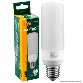 Life Lampadina LED E27 14W Tubolare T45 - mod. 39.920525C /