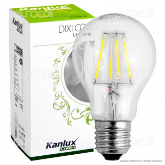 Kanlux DIXI COG Lampadina LED E27 4W Bulb A60 Filamento -mod.22461