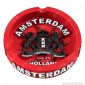 Immagine 2 - Amsterdam Posacenere da Tavolo Rotondo in Terracotta Rossa con Logo