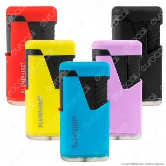 Flaminaire Paris Accendino Double Jet Rubber Soft Touch Antivento -
