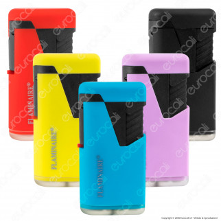 Flaminaire Paris Accendino Double Jet Rubber Soft Touch Antivento -
