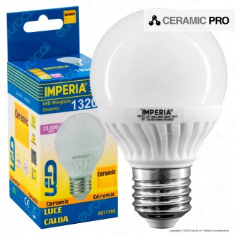 Imperia Lampadina LED E27 12W Bulb A60 MiniGlobo SMD Ceramic Pro -