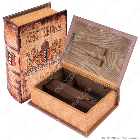 Amsterdam Leoni Spliff Box Stazione di Rollaggio Grande in Legno Amsterdam Leoni Spliff Box Stazione di Rollaggio Grande in Legno