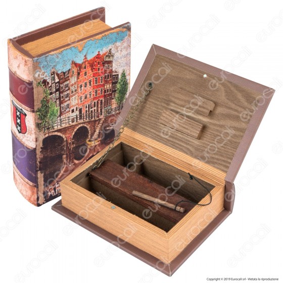 Amsterdam Ponte Spliff Box Stazione di Rollaggio Piccola in Legno Amsterdam Ponte Spliff Box Stazione di Rollaggio Piccola in Legno
