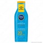 Nivea Sun Latte Solare Protect &amp; Bronze Pro-Melanina Idratante Resistente all'Acqua SPF 20 - Flacone da 200ml