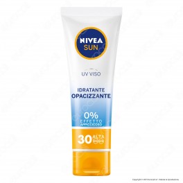Nivea Sun Crema Solare Viso e Contorno Occhi Idratante Opacizzante FP 30 - Flacone da 50ml