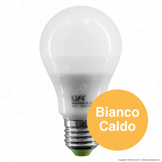 Life Lampadina LED E27 9W Bulb A60 12V DC - mod. 39.920360C12