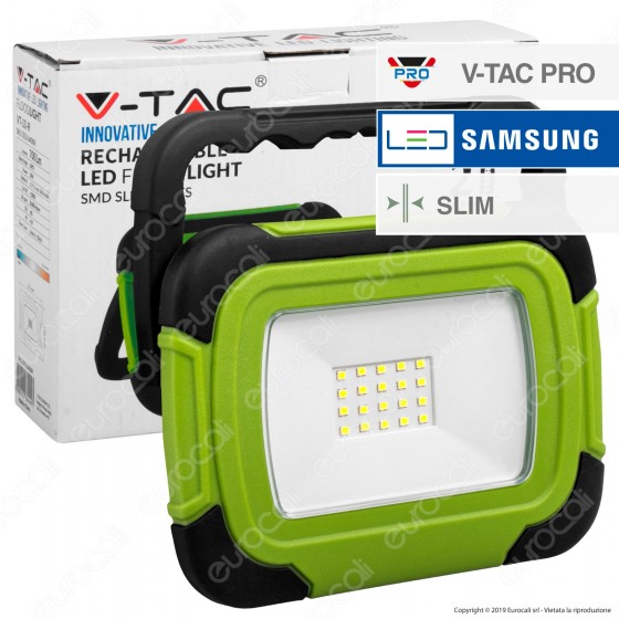 V-Tac PRO VT-10R Faro LED SMD 10W Ricaricabile a Batteria con Chip Samsung - SKU 20037 / 503 V-Tac PRO VT-10R Faro LED SMD 10W Ricaricabile a Batteria con Chip Samsung - SKU 20037 / 503