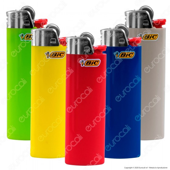 Bic Maxi J26 Grande Colori Assortiti - 5 Accendini Bic Maxi J26 Grande Colori Assortiti - 5 Accendini