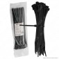 V-Tac Confezione da 100 Fascette Stringicavo Autobloccanti in Nylon Nero 3,5 x 250 mm - SKU 11169