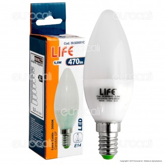 Life Serie GF Lampadina LED E14 5,5W Candela