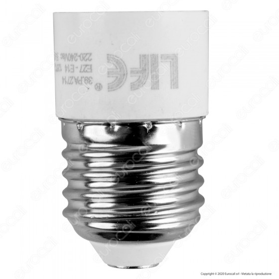 Adattatore / Convertitore per Lampadine da E27 a E14