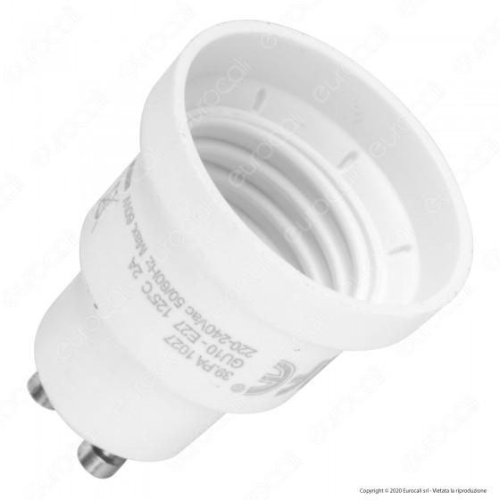 Life Adattatore per Lampadine da GU10 a E27 - mod. 39.PA1027 Life Adattatore per Lampadine da GU10 a E27 - mod. 39.PA1027