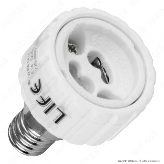 Life Adattatore per Lampadine da E14 a GU10 - mod. 39.PA1410 Life Adattatore per Lampadine da E14 a GU10 - mod. 39.PA1410