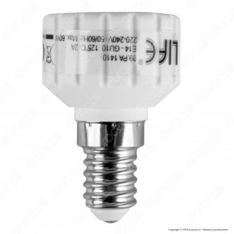 Life Adattatore per Lampadine da E14 a GU10 - mod. 39.PA1410