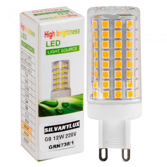 Silvanylux Lampadina LED G9 12W Tubolare - mod. GRN738/1 / GRN738/3 Silvanylux Lampadina LED G9 12W Tubolare - mod. GRN738/1 / GRN738/3