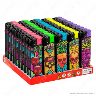 SmokeTrip Accendini Elettronici Ricaricabili Fantasia Fruit Skulls - Box da 50 Accendini