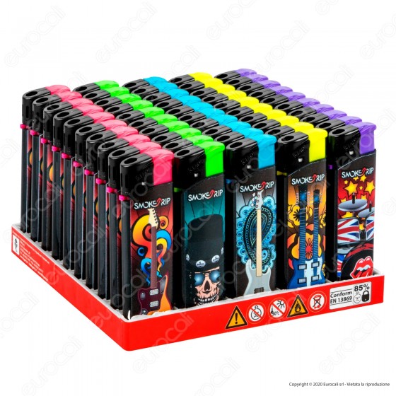 SmokeTrip Accendini Elettronici Ricaricabili Fantasia Rockstars - Box SmokeTrip Accendini Elettronici Ricaricabili Fantasia Rockstars - Box