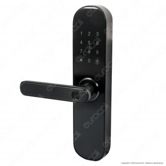 Ener-J Wi-Fi Smart Doorlock Kit Serratura e Maniglie per Porte Apertura a Sinistra 5in1 Colore Nero - mod. SHA5276