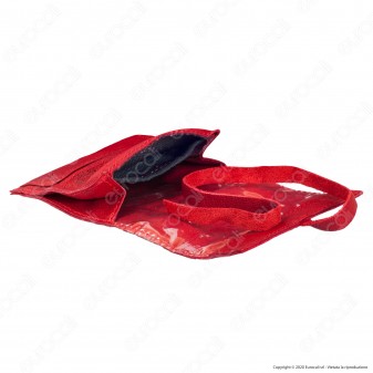 Il Morello Pocket Mini Portatabacco in Vera Pelle Colore Rosso