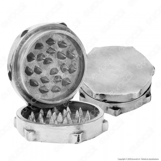 Grinder Tritatabacco Black Leaf 2 Parti in Metallo Grinder Tritatabacco Black Leaf 2 Parti in Metallo
